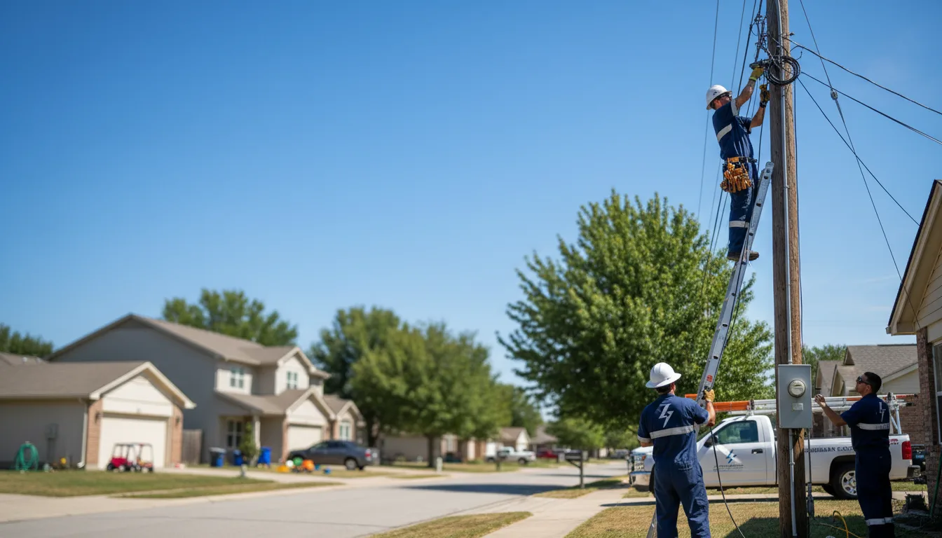 Residential electrician providing installation services in Glenville, MN